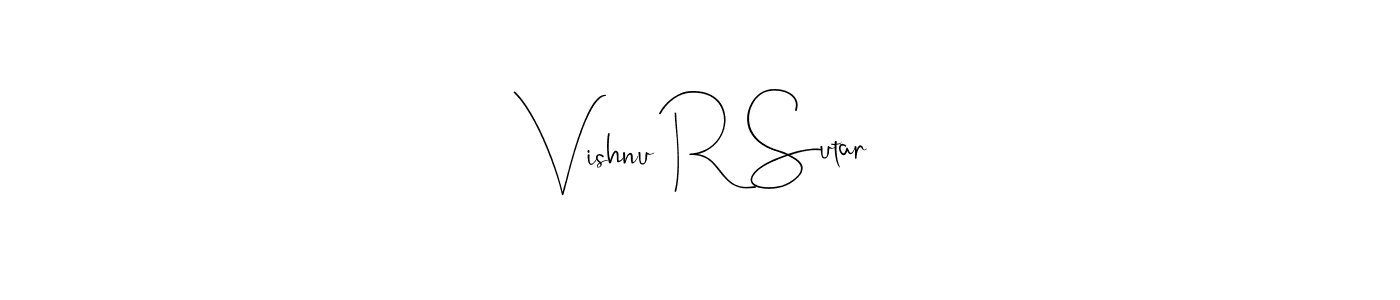 Vishnu R Sutar stylish signature style. Best Handwritten Sign (Andilay-7BmLP) for my name. Handwritten Signature Collection Ideas for my name Vishnu R Sutar. Vishnu R Sutar signature style 4 images and pictures png