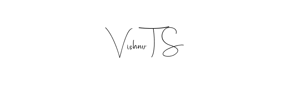 You should practise on your own different ways (Andilay-7BmLP) to write your name (Vishnu T S) in signature. don't let someone else do it for you. Vishnu T S signature style 4 images and pictures png