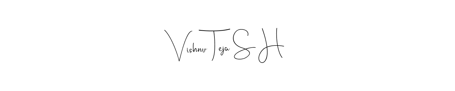 Make a beautiful signature design for name Vishnu Teja S H. With this signature (Andilay-7BmLP) style, you can create a handwritten signature for free. Vishnu Teja S H signature style 4 images and pictures png