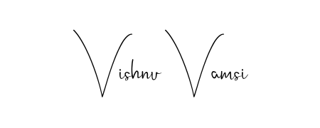 A dynamic signature style for Vishnu Vamsi using Andilay-7BmLP script. Designed to look authentic, handwritten, and professional. Vishnu Vamsi signature style 4 images and pictures png