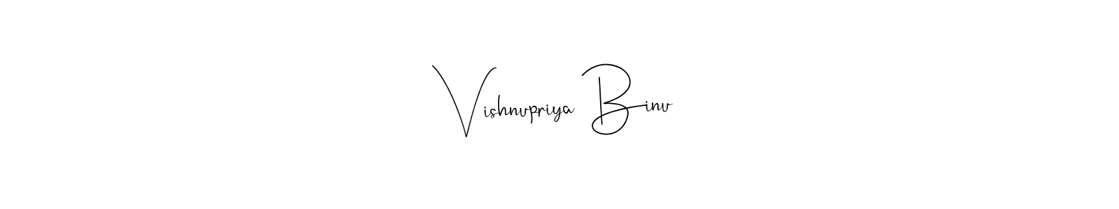 Use a signature maker to create a handwritten signature online. With this signature software, you can design (Andilay-7BmLP) your own signature for name Vishnupriya Binu. Vishnupriya Binu signature style 4 images and pictures png