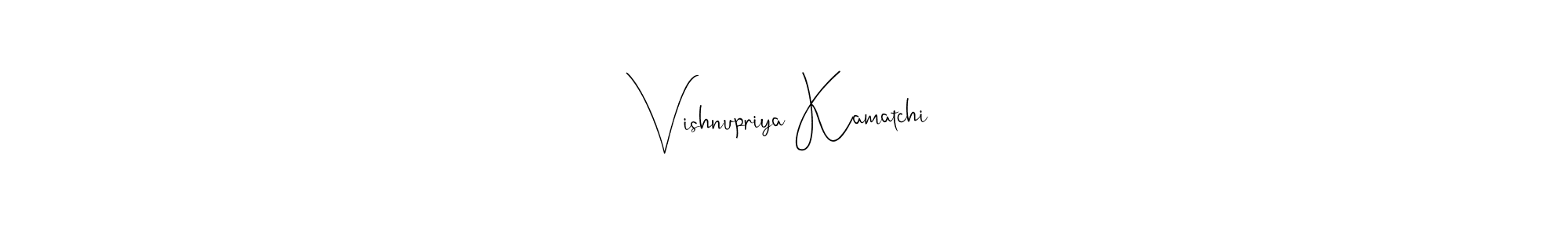 You can use this online signature creator to create a handwritten signature for the name Vishnupriya Kamatchi. This is the best online autograph maker. Vishnupriya Kamatchi signature style 4 images and pictures png