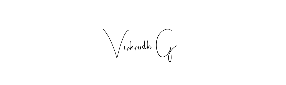 Make a beautiful signature design for name Vishrudh G. Use this online signature maker to create a handwritten signature for free. Vishrudh G signature style 4 images and pictures png