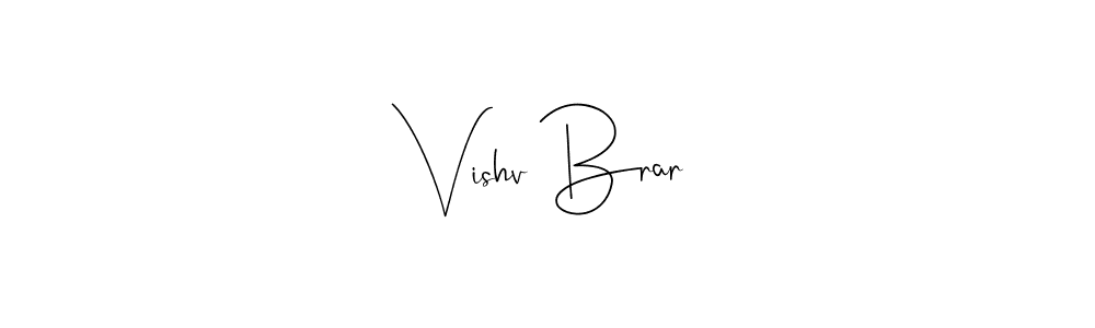 You can use this online signature creator to create a handwritten signature for the name Vishv Brar. This is the best online autograph maker. Vishv Brar signature style 4 images and pictures png
