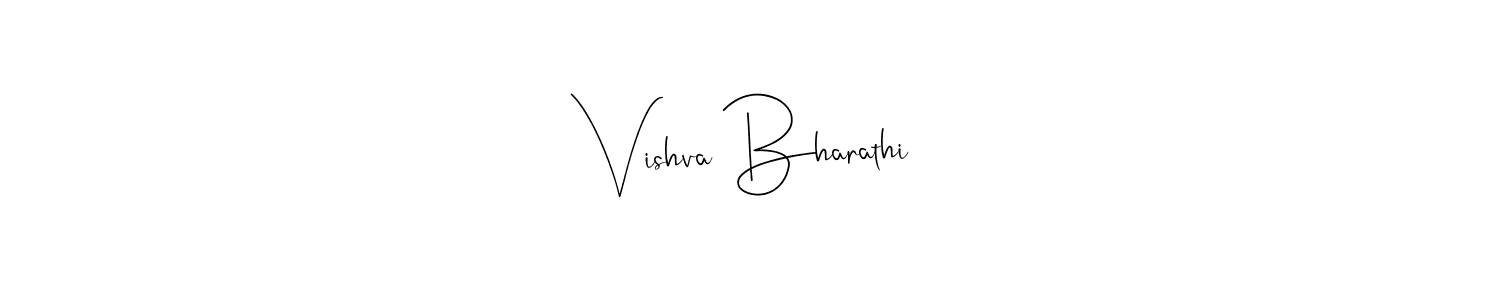 Make a beautiful signature design for name Vishva Bharathi. With this signature (Andilay-7BmLP) style, you can create a handwritten signature for free. Vishva Bharathi signature style 4 images and pictures png