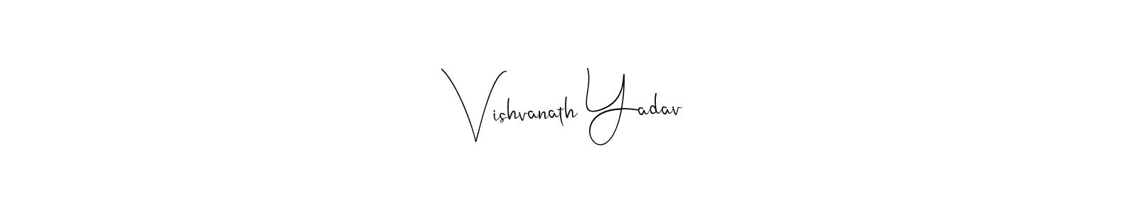 Use a signature maker to create a handwritten signature online. With this signature software, you can design (Andilay-7BmLP) your own signature for name Vishvanath Yadav. Vishvanath Yadav signature style 4 images and pictures png