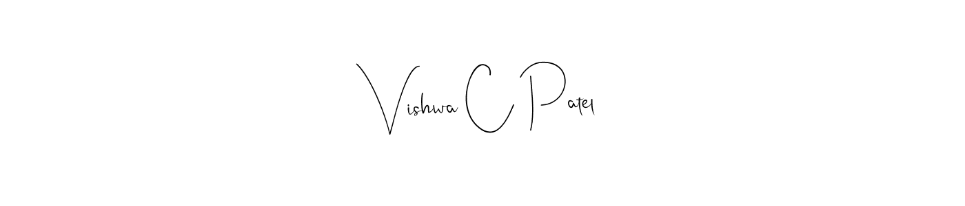 How to make Vishwa C Patel signature? Andilay-7BmLP is a professional autograph style. Create handwritten signature for Vishwa C Patel name. Vishwa C Patel signature style 4 images and pictures png