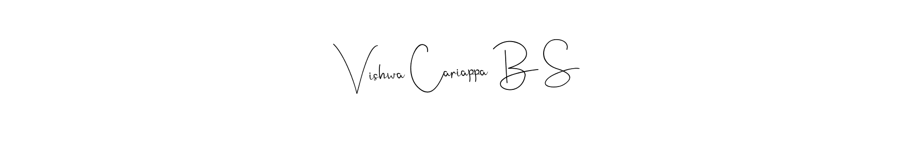 See photos of Vishwa Cariappa B S official signature by Spectra . Check more albums & portfolios. Read reviews & check more about Andilay-7BmLP font. Vishwa Cariappa B S signature style 4 images and pictures png