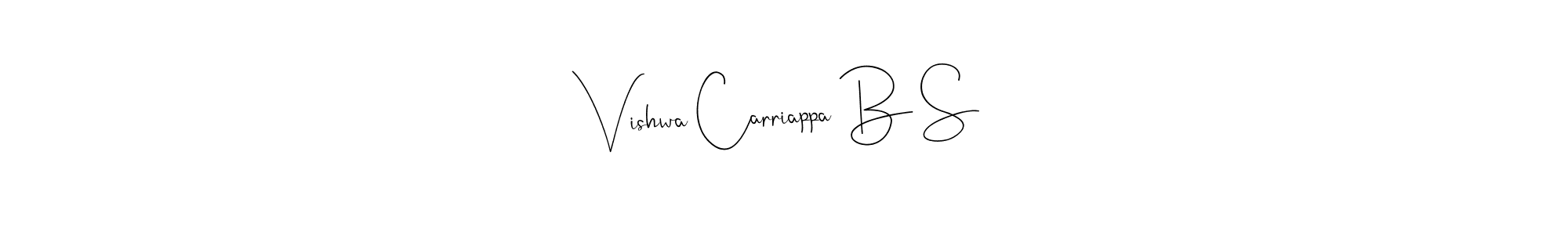 Make a short Vishwa Carriappa B S signature style. Manage your documents anywhere anytime using Andilay-7BmLP. Create and add eSignatures, submit forms, share and send files easily. Vishwa Carriappa B S signature style 4 images and pictures png