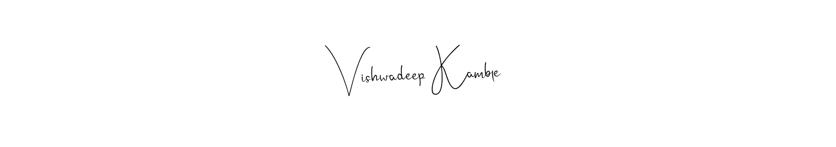 Design your own signature with our free online signature maker. With this signature software, you can create a handwritten (Andilay-7BmLP) signature for name Vishwadeep Kamble. Vishwadeep Kamble signature style 4 images and pictures png