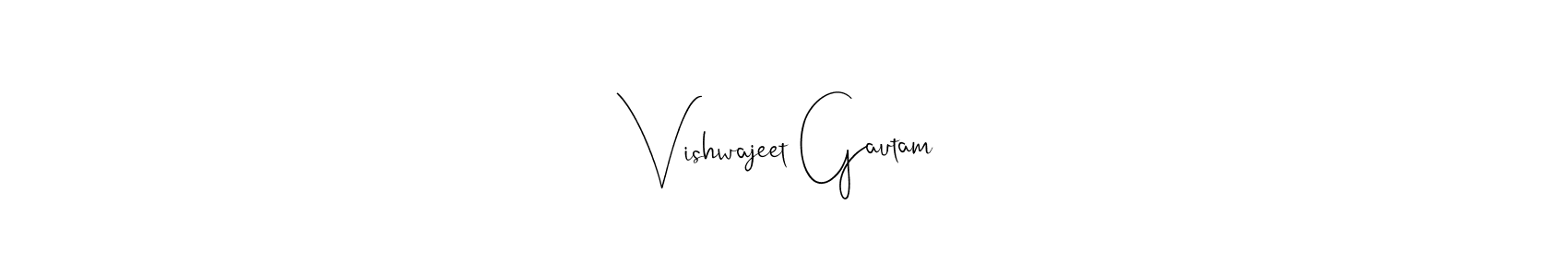 Design your own signature with our free online signature maker. With this signature software, you can create a handwritten (Andilay-7BmLP) signature for name Vishwajeet Gautam. Vishwajeet Gautam signature style 4 images and pictures png