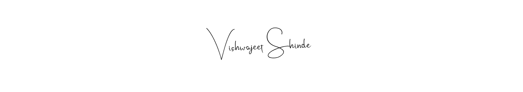 Create a beautiful signature design for name Vishwajeet Shinde. With this signature (Andilay-7BmLP) fonts, you can make a handwritten signature for free. Vishwajeet Shinde signature style 4 images and pictures png
