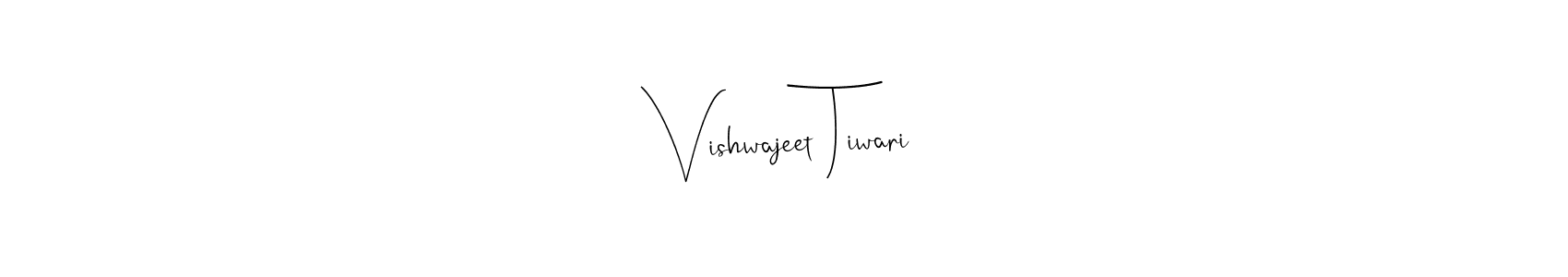How to make Vishwajeet Tiwari name signature. Use Andilay-7BmLP style for creating short signs online. This is the latest handwritten sign. Vishwajeet Tiwari signature style 4 images and pictures png