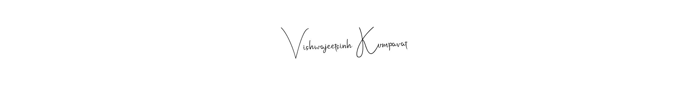 Vishwajeetsinh Kumpavat stylish signature style. Best Handwritten Sign (Andilay-7BmLP) for my name. Handwritten Signature Collection Ideas for my name Vishwajeetsinh Kumpavat. Vishwajeetsinh Kumpavat signature style 4 images and pictures png