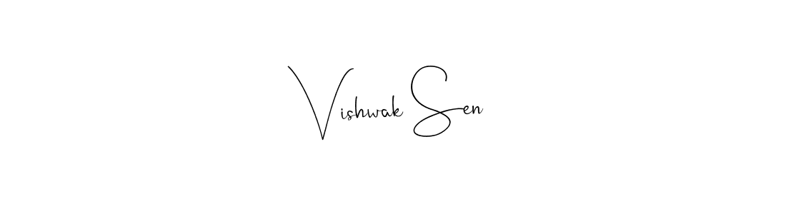 You should practise on your own different ways (Andilay-7BmLP) to write your name (Vishwak Sen) in signature. don't let someone else do it for you. Vishwak Sen signature style 4 images and pictures png