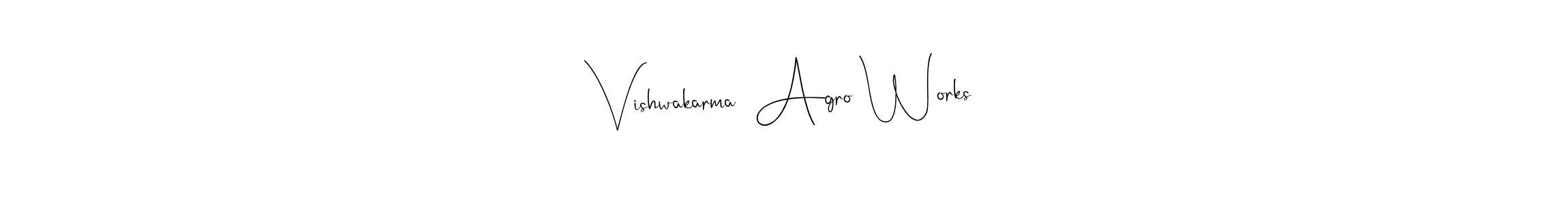 The best way (Andilay-7BmLP) to make a short signature is to pick only two or three words in your name. The name Vishwakarma  Agro Works include a total of six letters. For converting this name. Vishwakarma  Agro Works signature style 4 images and pictures png
