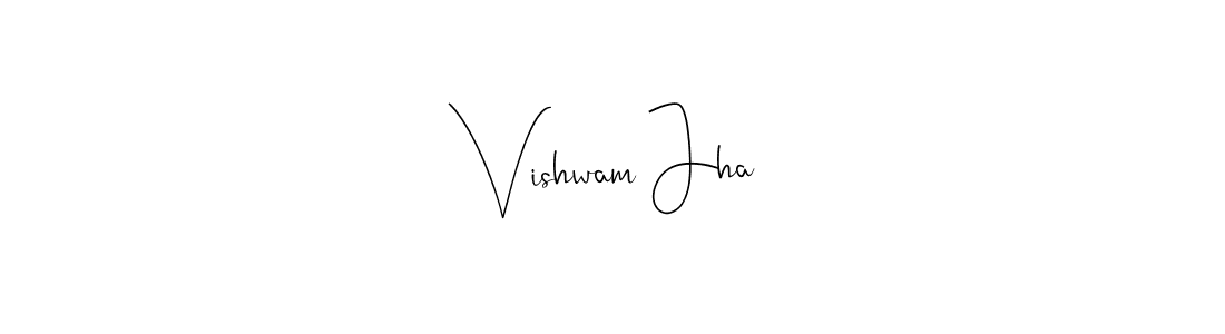 Make a beautiful signature design for name Vishwam Jha. Use this online signature maker to create a handwritten signature for free. Vishwam Jha signature style 4 images and pictures png