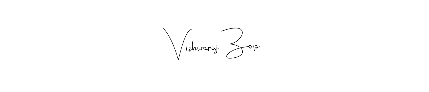 Make a beautiful signature design for name Vishwaraj Zala. With this signature (Andilay-7BmLP) style, you can create a handwritten signature for free. Vishwaraj Zala signature style 4 images and pictures png