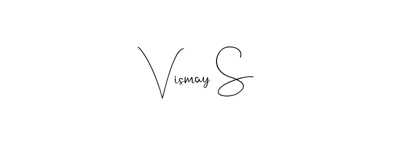 How to make Vismay S signature? Andilay-7BmLP is a professional autograph style. Create handwritten signature for Vismay S name. Vismay S signature style 4 images and pictures png
