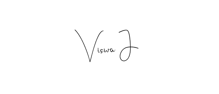 Andilay-7BmLP is a professional signature style that is perfect for those who want to add a touch of class to their signature. It is also a great choice for those who want to make their signature more unique. Get Viswa J name to fancy signature for free. Viswa J signature style 4 images and pictures png