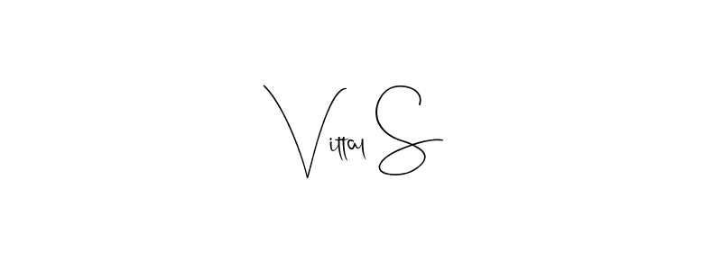 Also You can easily find your signature by using the search form. We will create Vittal S name handwritten signature images for you free of cost using Andilay-7BmLP sign style. Vittal S signature style 4 images and pictures png
