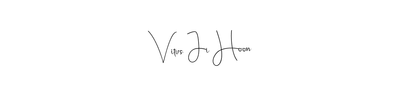 You should practise on your own different ways (Andilay-7BmLP) to write your name (Vitus Ji Hoon) in signature. don't let someone else do it for you. Vitus Ji Hoon signature style 4 images and pictures png