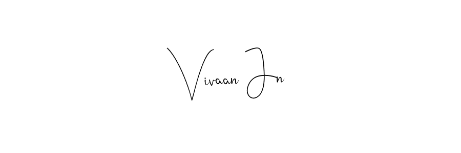 Andilay-7BmLP is a professional signature style that is perfect for those who want to add a touch of class to their signature. It is also a great choice for those who want to make their signature more unique. Get Vivaan Jn name to fancy signature for free. Vivaan Jn signature style 4 images and pictures png