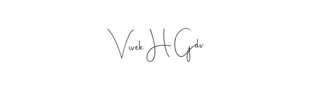 Here are the top 10 professional signature styles for the name Vivek H Gdv. These are the best autograph styles you can use for your name. Vivek H Gdv signature style 4 images and pictures png