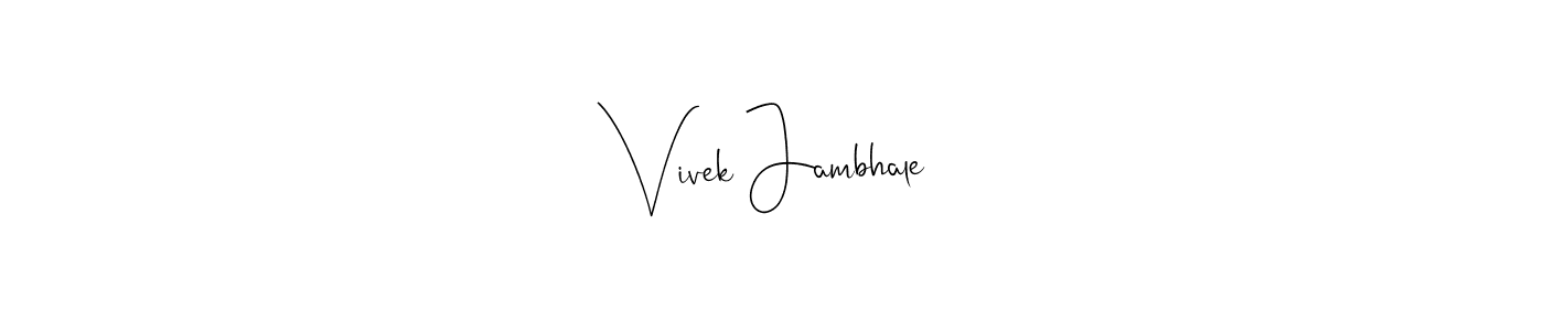 if you are searching for the best signature style for your name Vivek Jambhale. so please give up your signature search. here we have designed multiple signature styles  using Andilay-7BmLP. Vivek Jambhale signature style 4 images and pictures png