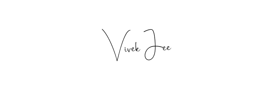 You should practise on your own different ways (Andilay-7BmLP) to write your name (Vivek Jee) in signature. don't let someone else do it for you. Vivek Jee signature style 4 images and pictures png