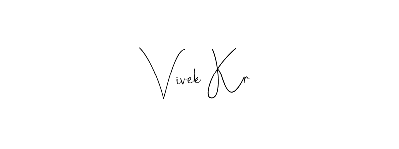 It looks lik you need a new signature style for name Vivek Kr. Design unique handwritten (Andilay-7BmLP) signature with our free signature maker in just a few clicks. Vivek Kr signature style 4 images and pictures png