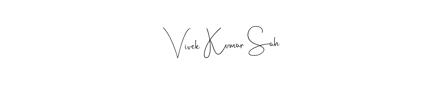 Make a beautiful signature design for name Vivek Kumar Sah. With this signature (Andilay-7BmLP) style, you can create a handwritten signature for free. Vivek Kumar Sah signature style 4 images and pictures png