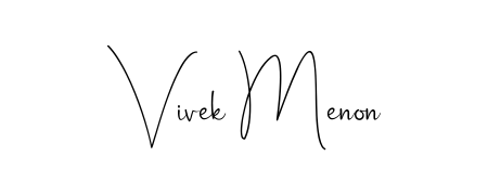 Design your own signature with our free online signature maker. With this signature software, you can create a handwritten (Andilay-7BmLP) signature for name Vivek Menon. Vivek Menon signature style 4 images and pictures png