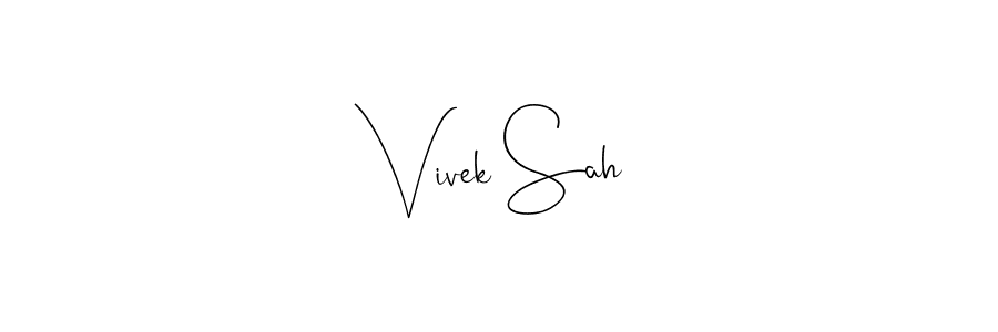 Use a signature maker to create a handwritten signature online. With this signature software, you can design (Andilay-7BmLP) your own signature for name Vivek Sah. Vivek Sah signature style 4 images and pictures png