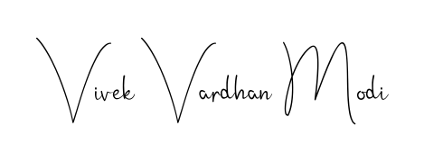 Create your official email sign-off with Vivek Vardhan Modi name in Andilay-7BmLP style. Crisp, clean, and perfectly legible across all screens. Vivek Vardhan Modi signature style 4 images and pictures png