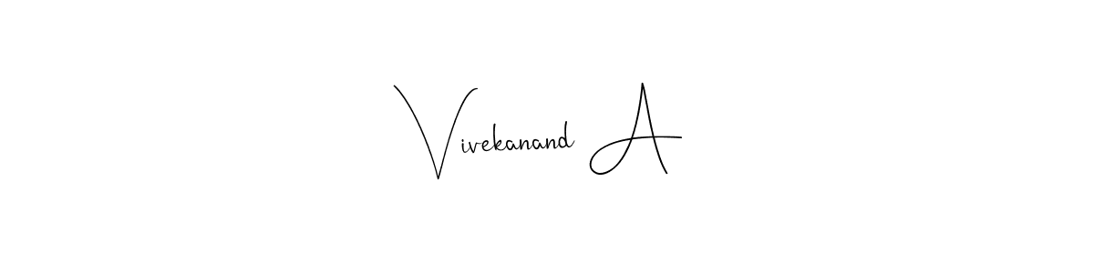 Make a beautiful signature design for name Vivekanand A. Use this online signature maker to create a handwritten signature for free. Vivekanand A signature style 4 images and pictures png