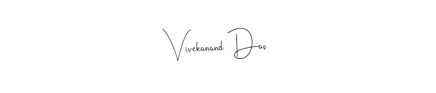 How to make Vivekanand Das name signature. Use Andilay-7BmLP style for creating short signs online. This is the latest handwritten sign. Vivekanand Das signature style 4 images and pictures png