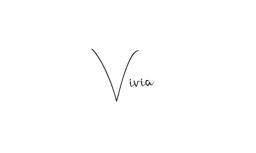 Make a beautiful signature design for name Vivia. With this signature (Andilay-7BmLP) style, you can create a handwritten signature for free. Vivia signature style 4 images and pictures png