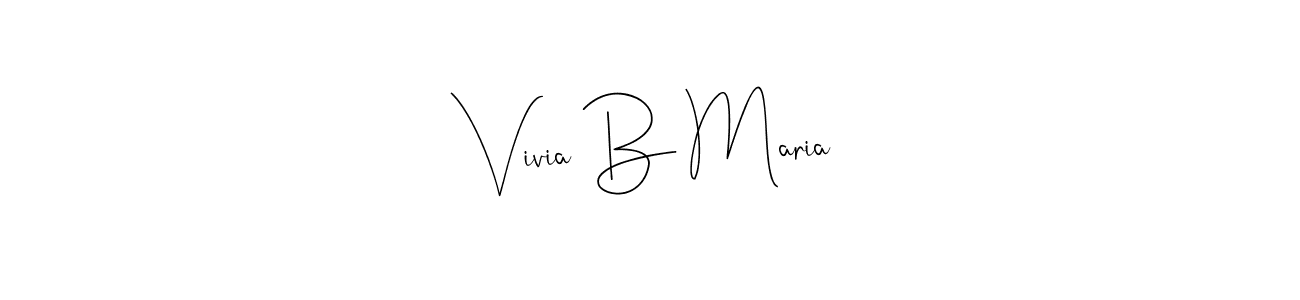 The best way (Andilay-7BmLP) to make a short signature is to pick only two or three words in your name. The name Vivia B Maria include a total of six letters. For converting this name. Vivia B Maria signature style 4 images and pictures png