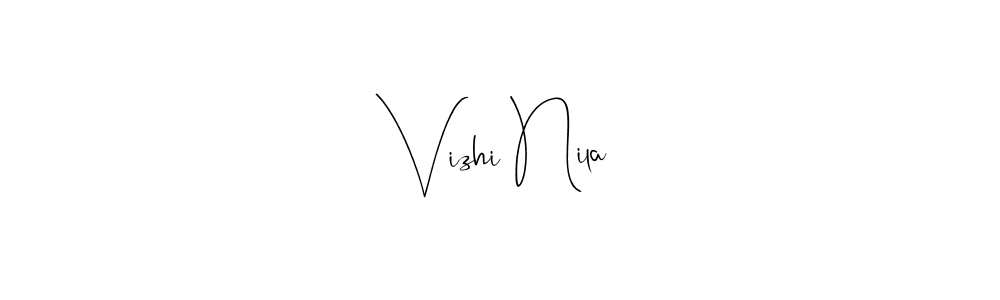 Use a signature maker to create a handwritten signature online. With this signature software, you can design (Andilay-7BmLP) your own signature for name Vizhi Nila. Vizhi Nila signature style 4 images and pictures png