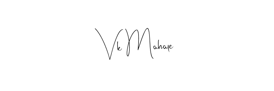 How to Draw Vk Mahale signature style? Andilay-7BmLP is a latest design signature styles for name Vk Mahale. Vk Mahale signature style 4 images and pictures png