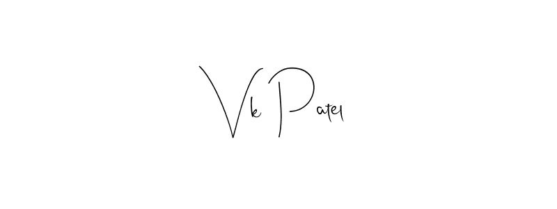 You should practise on your own different ways (Andilay-7BmLP) to write your name (Vk Patel) in signature. don't let someone else do it for you. Vk Patel signature style 4 images and pictures png