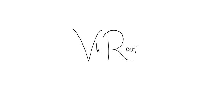 How to make Vk Rout name signature. Use Andilay-7BmLP style for creating short signs online. This is the latest handwritten sign. Vk Rout signature style 4 images and pictures png