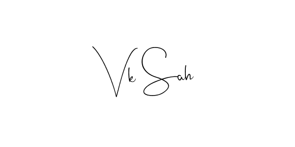 Make a beautiful signature design for name Vk Sah. Use this online signature maker to create a handwritten signature for free. Vk Sah signature style 4 images and pictures png