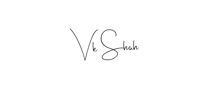 You should practise on your own different ways (Andilay-7BmLP) to write your name (Vk Shah) in signature. don't let someone else do it for you. Vk Shah signature style 4 images and pictures png