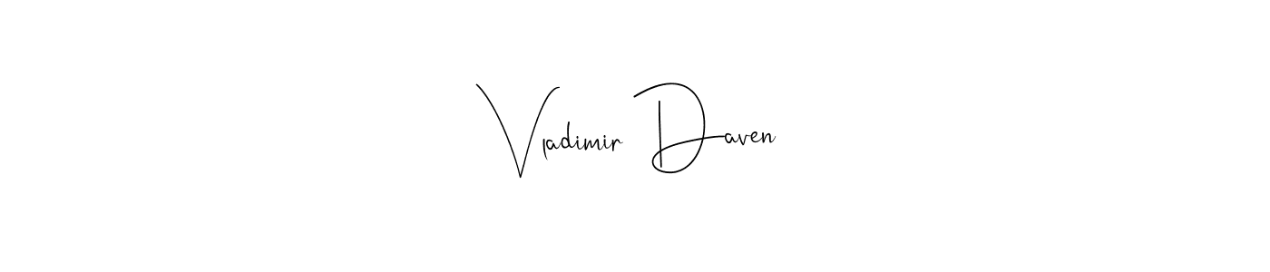 Use a signature maker to create a handwritten signature online. With this signature software, you can design (Andilay-7BmLP) your own signature for name Vladimir Daven. Vladimir Daven signature style 4 images and pictures png