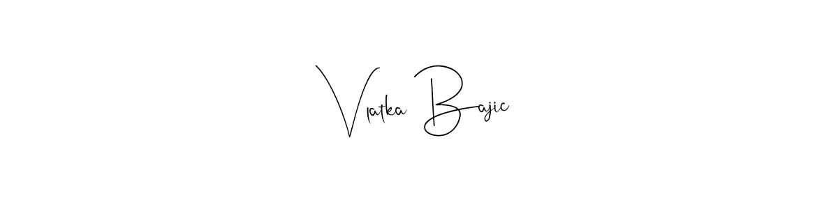 if you are searching for the best signature style for your name Vlatka Bajic. so please give up your signature search. here we have designed multiple signature styles  using Andilay-7BmLP. Vlatka Bajic signature style 4 images and pictures png