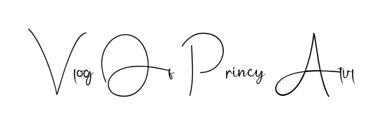 The Andilay-7BmLP typeface gives name Vlog Of Princy Atul a refined look. Suitable for certificates, diplomas, and official verification. Vlog Of Princy Atul signature style 4 images and pictures png