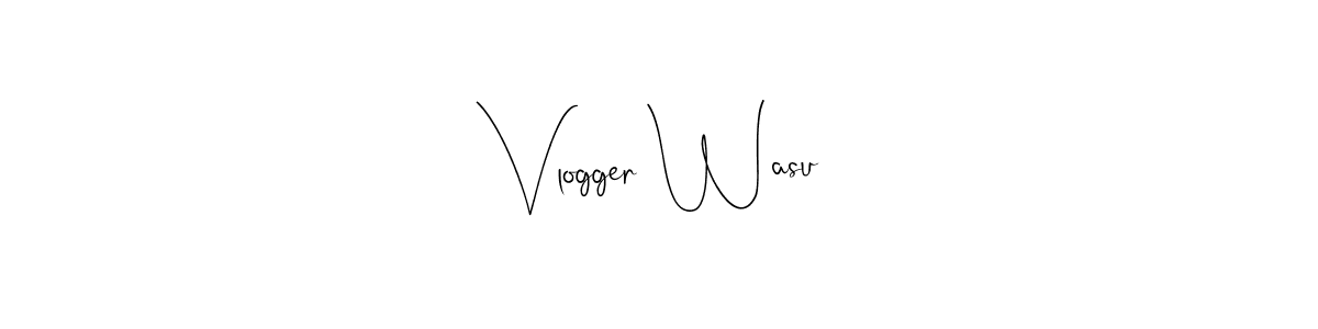 Use a signature maker to create a handwritten signature online. With this signature software, you can design (Andilay-7BmLP) your own signature for name Vlogger Wasu. Vlogger Wasu signature style 4 images and pictures png