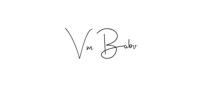 Make a beautiful signature design for name Vm Babu. Use this online signature maker to create a handwritten signature for free. Vm Babu signature style 4 images and pictures png
